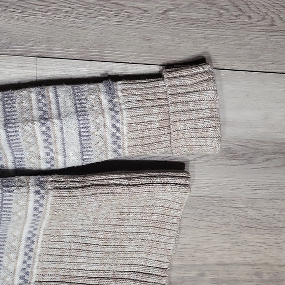 🛍Columbia Womens Large Wool White Tan Argyle Turtleneck Sweater Warm Casual‎ - Picture 7 of 8